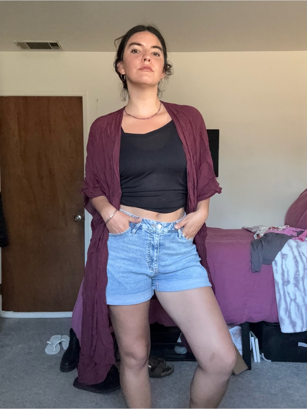 Brandy Melville - duster - plum